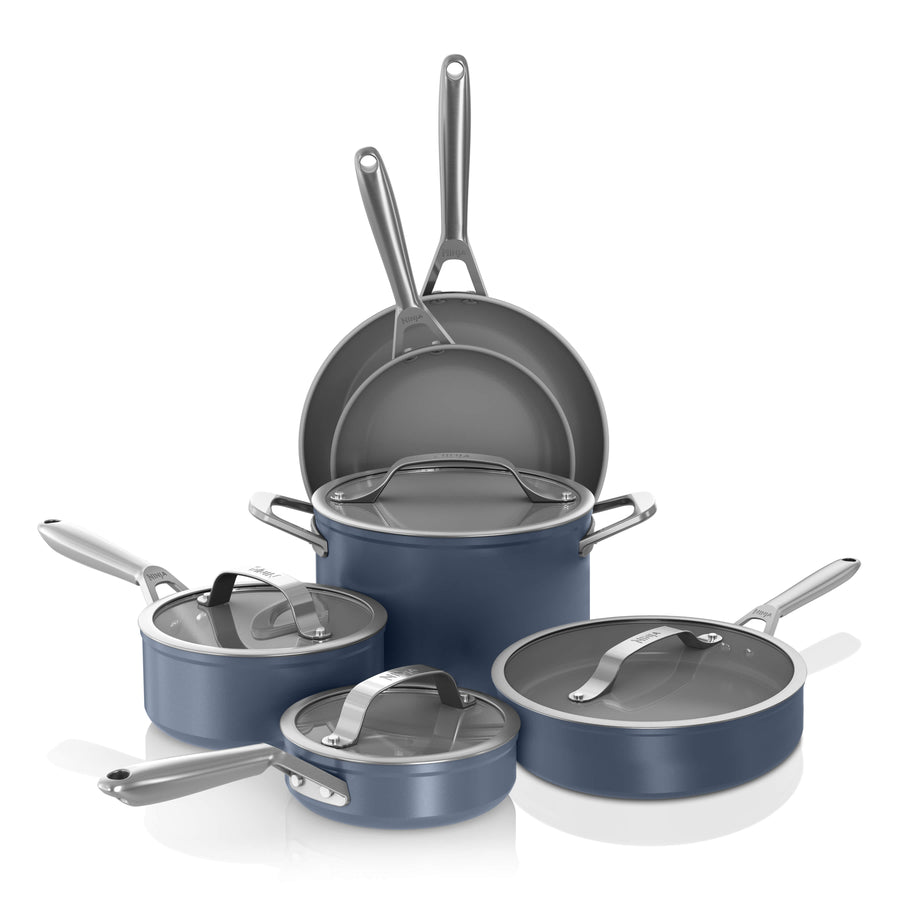 Ninja® Ceramic Pro 10-Piece Cookware Set Midnight Blue